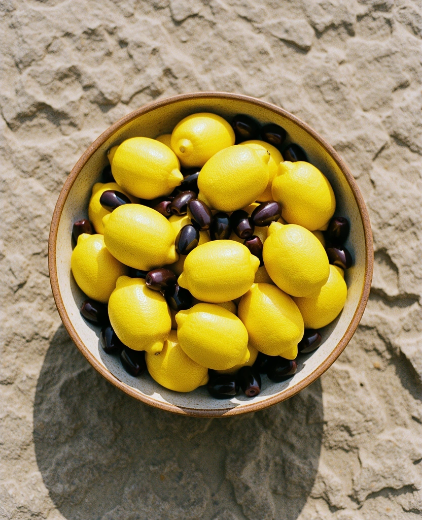 Mediterranean ingredients signifying nutritional focus